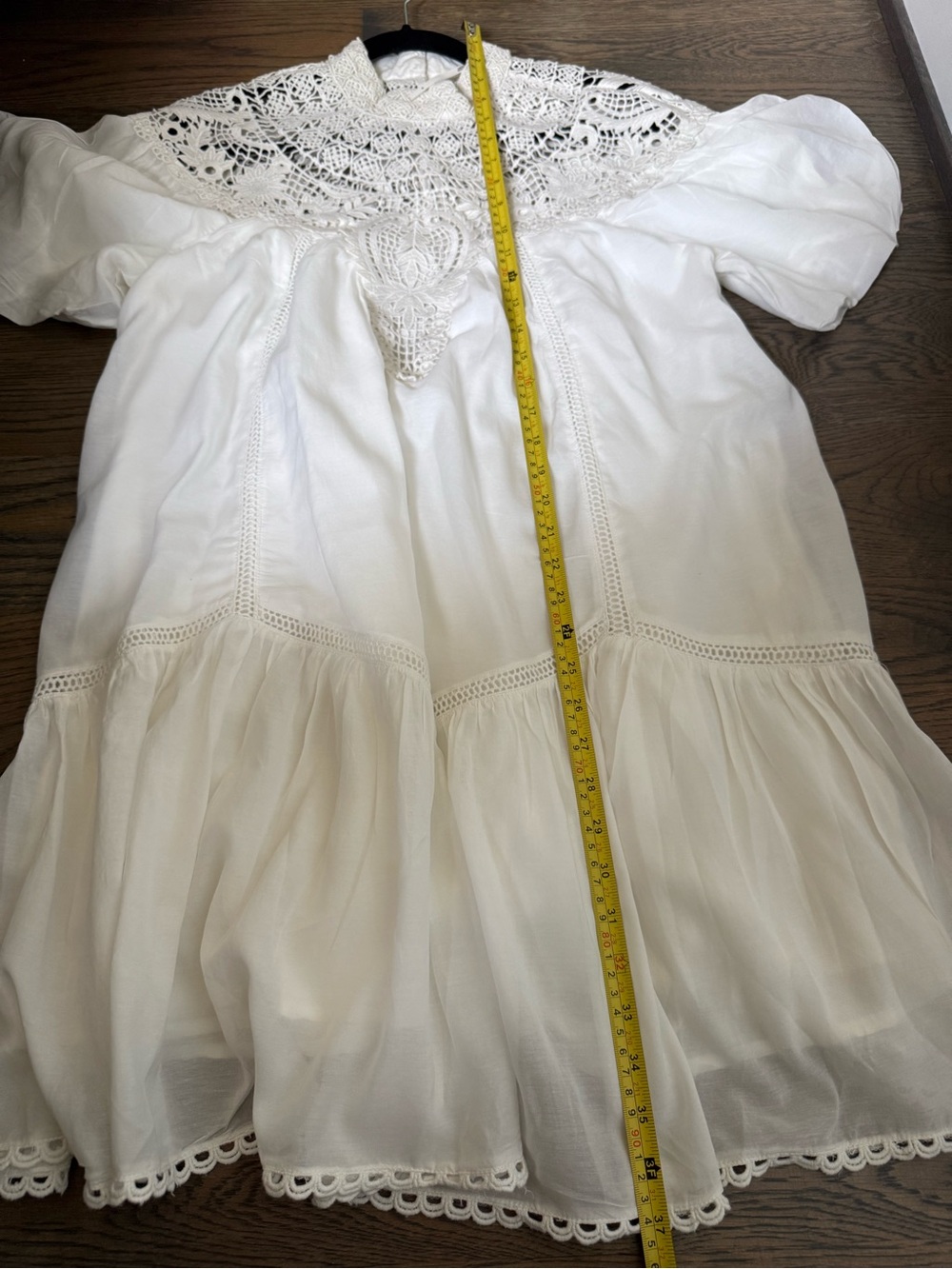 NWOT By Anthropologie High-Neck Lace Tunic Mini Dress with delicate lace overlay - Picture 11 of 11